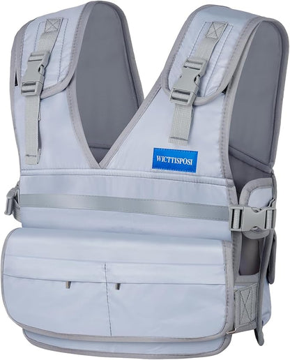 Adjustable Weighted Vest for Women Men (3.3-11.3 LBS), Custom Weight Intensity for All Exercises, Snug Fit & Stable, Washable Breathable Weight Vest for Walking Running Fitness Gym Training(Gray)