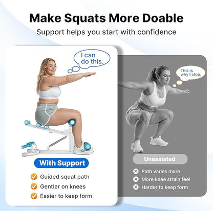 MERACH Deep Squat Machine for Women, Adjustable Glutes Trainer Machine, Core & Leg Exercise, Push Up Board Workout Equipment at Home Gym