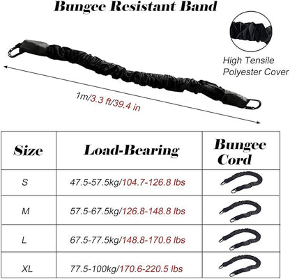 Heavy Duty Bungee Fitness Equipment Set – Bungee Resistance Band For Gym, Yoga & Air Dance，Adjustable Harness With 360° Rotational Devicee，home Suspension Training Kit