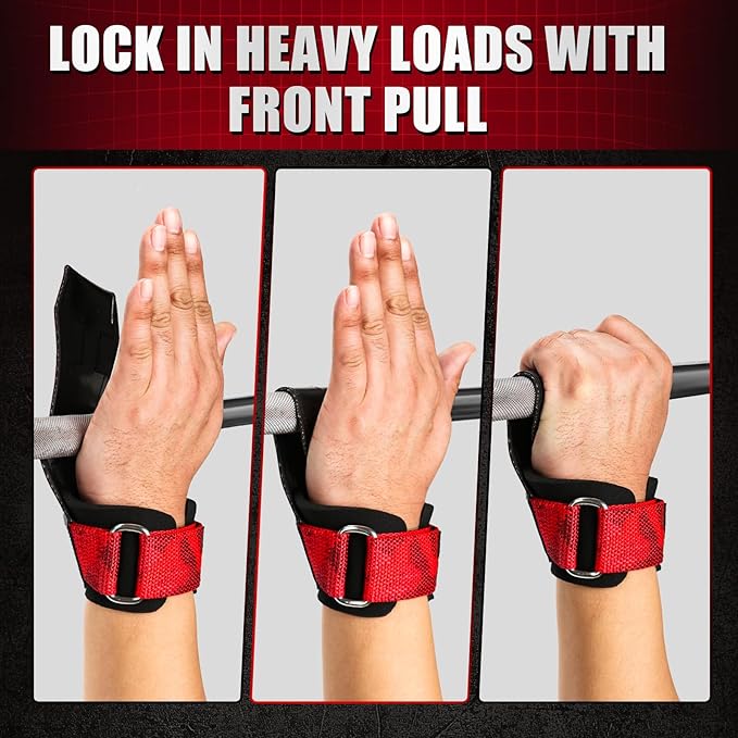 Weight Lifting Straps (Pair) JUPITER Non-Slip Wrist Support for Deadlifts & Powerlifting