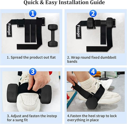 Dumbbell Foot Attachment for Leg Workout, Extension Monkey Foot Dumbbell Attachment Straps for Gym Trainer and Beginners Dumbbell Ankle Strap for Fitness Training