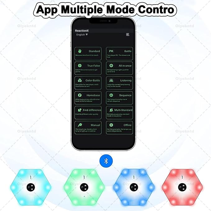 Agile Reaction Fitlight, Sports Reaction Agility Lights Training Kit with App, Improves Reaction Time & Agility for Athletes, Physical Therapists & Fitness Trainers Sports 6lights