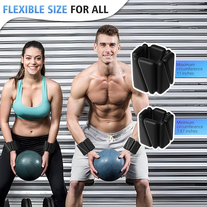 T98 Wrist & Ankle Weights for Women Men, Wearable Wrist Weights Set of 2(1Lbs Each), Adjustable Arm Leg Bracelet Weights for Strength Training, Aerobics, Barre, Suit for Home Outdoor Workout