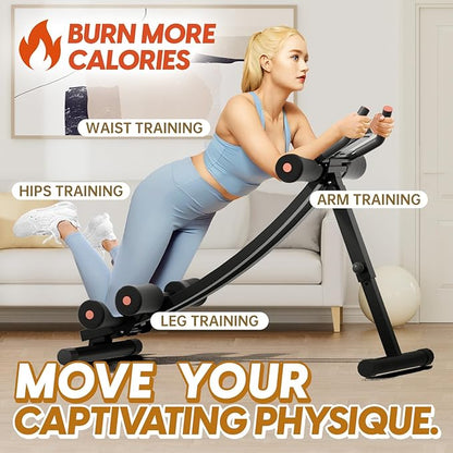 Ab machine, AB trainer machine,workout equipment for Home Gym Strength Training, Ab workout equipment, AB machine for stomach workout, Foldable abdominal trainer for Men and Women exercise