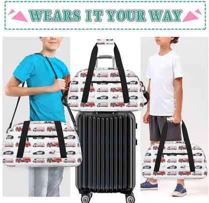 Car Airplane Kids Duffel Bag for Boys, Sports Gym Bag Overnight Travel Weekender Bag Lightweight Carry On Sleepovers Bag for School Practice Gymnastics