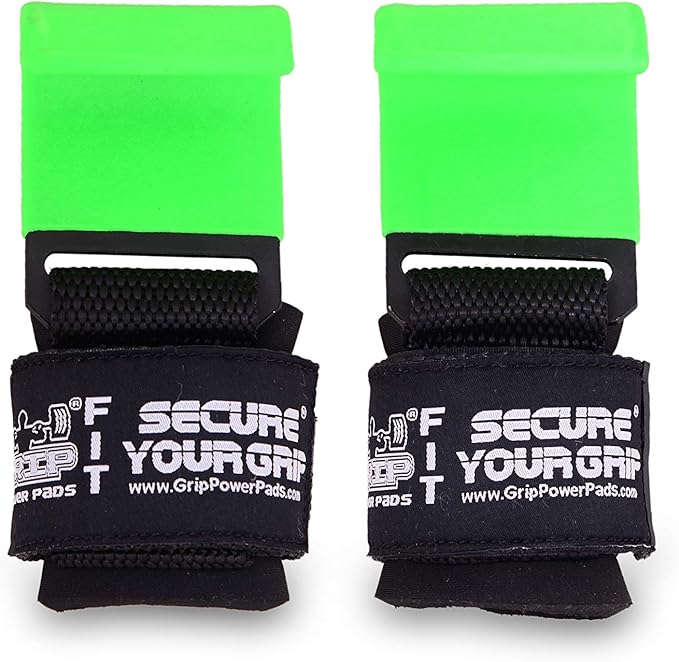 Weight Lifting Rod Hooks Heavy Duty Wrist Wraps Power Weight Lifting Training Gym Grips Straps Set of 2