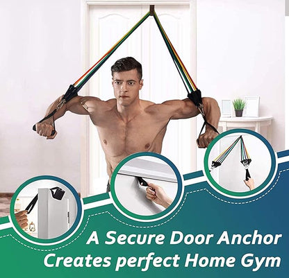 Resistance Bands Door Anchor Attachment, Secure Door Anchor Heavy Duty Door Anchor for Resistance Bands, Door Jamb Anchor for Fitness Workout Band