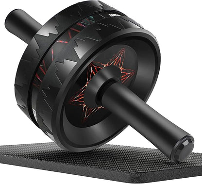AB Roller Wheel - Ab Roller for Abdominal Workout and Core Strength Training, Portable Ab Wheel Roller Exercise for Men Women Fitness Lover, No Noise Ab Wheels with Thick Knee Pad for Home Gym &Travel