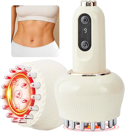 Lymphatic Drainage Massager & Anti Cellulite Massage Tool, Helps Reduce Stretch Marks & Cellulite, for Legs, Arms & Belly, Body Sculpting Machine with Microcurrent, Light, Heat & Vibration