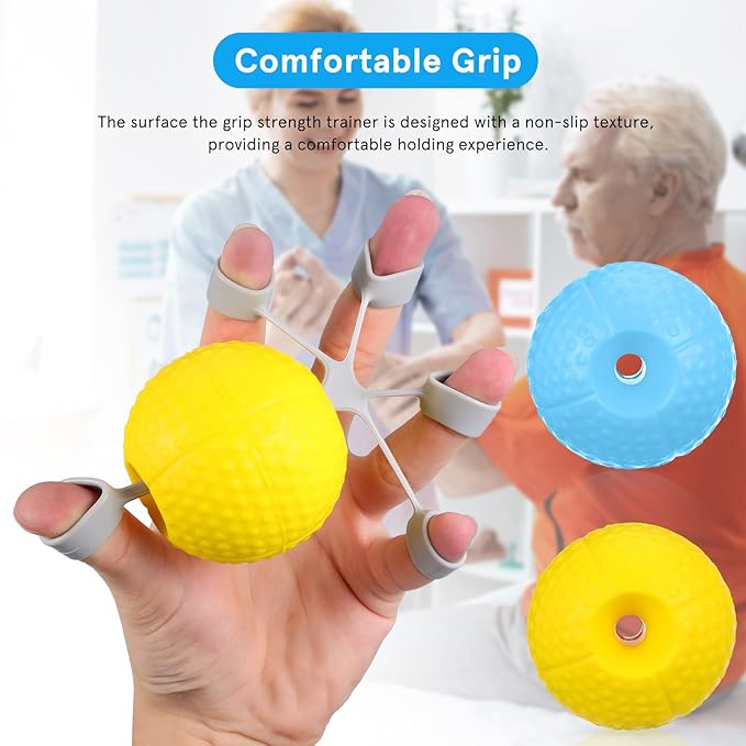 Hand Grip Strengthener Balls 10lb 20lb Set Finger Gripper Strength Trainer for Hand Exercise and Rehabilitation Wrist Workout