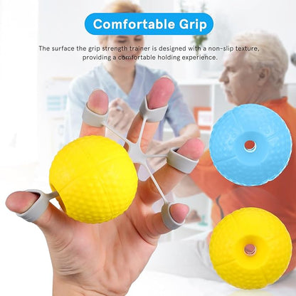 BESTonZON 2 Pcs Grip Strength Trainer Hand Exercise Balls, 10Lb 20Lb Hand Grips for Strength Training, Finger Strengthener Squeeze Balls for Therapy and Home Workout
