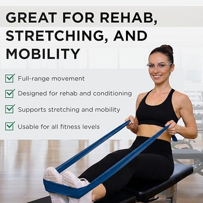 THERABAND Resistance Bands Set, Advanced Kit, Blue, Black, Latex Elastic Bands for Exercise & Physical Therapy, Strength Training for Upper & Lower Body Fitness