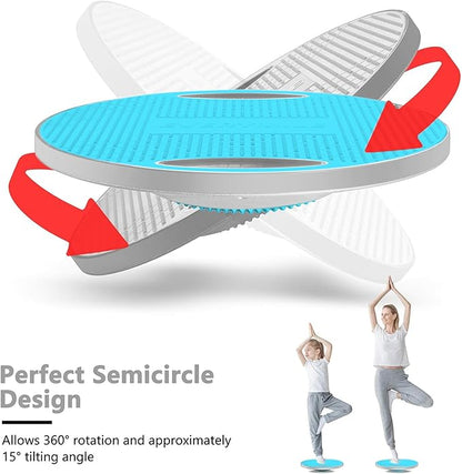 EVERYMILE Wobble Balance Board, Exercise Balance Stability Trainer Portable Balance Board with Handle for Workout Core Trainer Physical Therapy & Gym No-Skid Surface