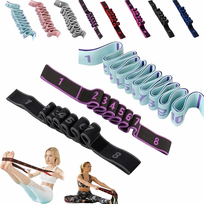 Fitness Resistance Bands with Handles, Fitness Resistance Band for Stretching and Yoga, Fashion Puller Exercise, Adjustable Bands for Full Body Stretching Shaping
