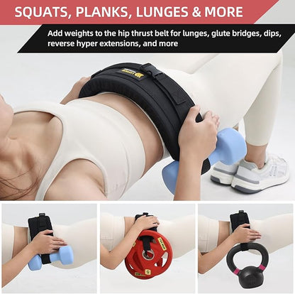Multi-Functional Whole Body Workout Box, Hip Thrust Bench, Glute Bridge Exercise, Box Jump Training, Core & Abs Strength Training With Resistance Band, Exercise Handle, Knee Pad Gym