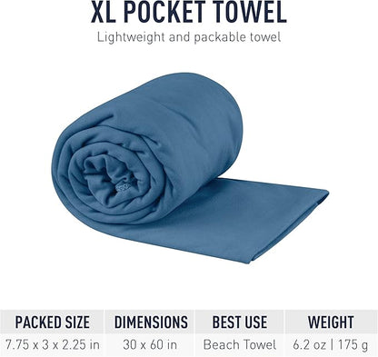 Sea to Summit Portable Pocket Towel for Camping, Gym, and Travel