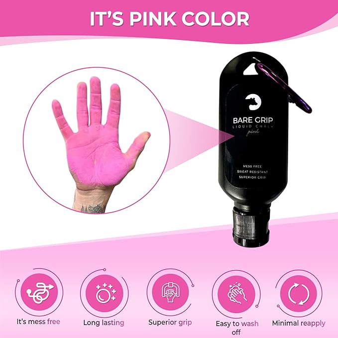 Pink Liquid Chalk, Sweat Resistant for All Activities