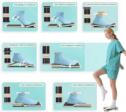 Ankle Balance Board - Adjustable Side Thrust Kick AxisBoard Non-Slip Design with Stability Bars for Foot Strength Training & Home Gym Workouts