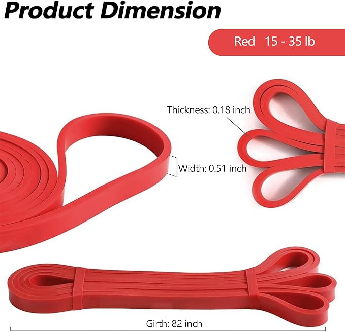 Resistance Bands for Working Out, Pull up Bands, Workout Bands, Exercise Bands, Stretching Bands for Strength Training, Fitness, Mobility Training, Home Workout, Physical Therapy, Stretching