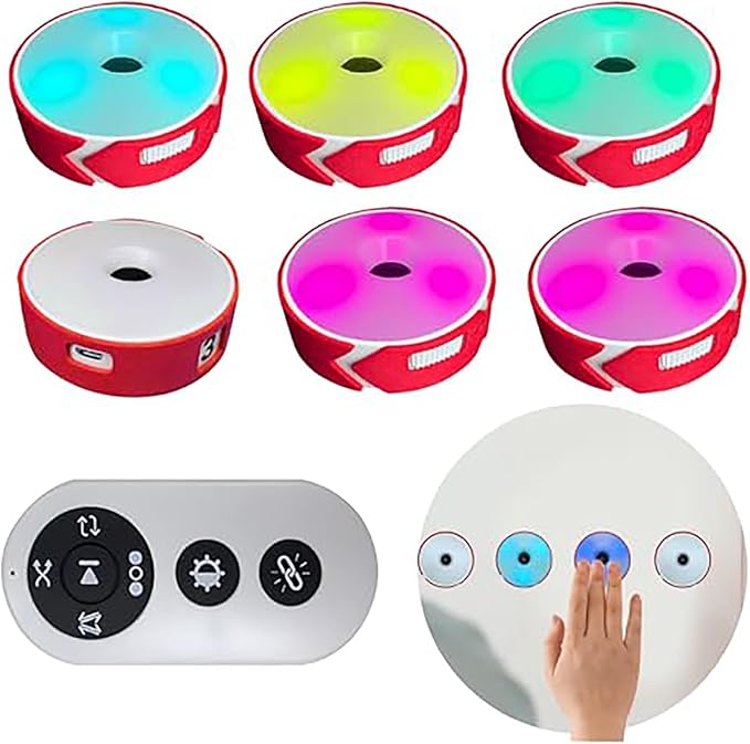Reaction Training Lights, Speed Agility Lamp Reaction Training Light, 4 Modes, 4 Light Color Speed Agile Response Equipment, for Football, Boxing, Fitness, Sports Training(A Set of 6 Lamps)