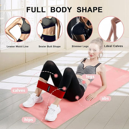 Resistance Bands for Working Out 3 Booty Bands- Light Medium Heavy Fabric Exercise Bands for Home Gym, Full Body Workouts, Legs, Hip, Glutes, Arms, Yoga, Latex Fitness Bands for Women and Men