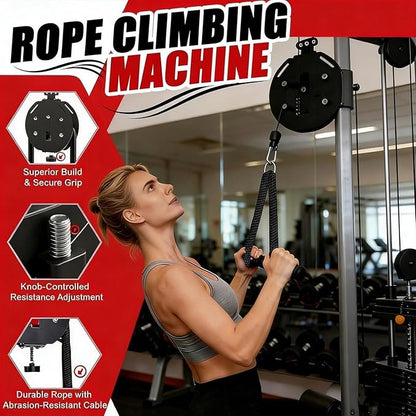 Endless Rope Machine, Adjustable Resi Trainer Machine, Portable Rope Exercise System for Home Gym Fitness Gear, Endless Cable Pulley Trainer, Strength Training Equipment, Home Gym String