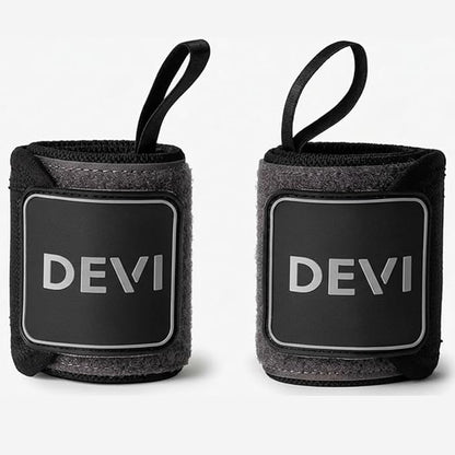 Wrist Wraps for Weightlifting 18" with Thumb Loop- Professional Quality, Best Wrist Support Wraps for Gym, Powerlifting Competition, Bodybuilding, Strength Training, Curls & Dips, Bench Press- Men and Women (Pair) DEVI