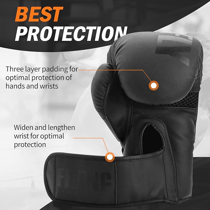FIVING Boxing Gloves for Men and Women Suitable for Boxing Kickboxing Mixed Martial Arts Muay Thai MMA Heavy Bag Training