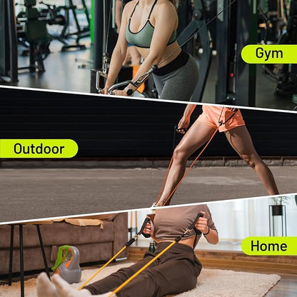 Slim Panda Door Anchor Strap for Resistance Bands, Door Exercise Equipment with Ratchet Adjust Tighten, Multi Point Anchor Gym Attachment, Portable Door Resistance Bands for Home Gym Workouts