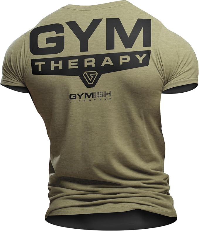 Gymish Lifestyle Gym Therapy Back Printed Men's Shirts Hardcore Gym Workout T-Shirt