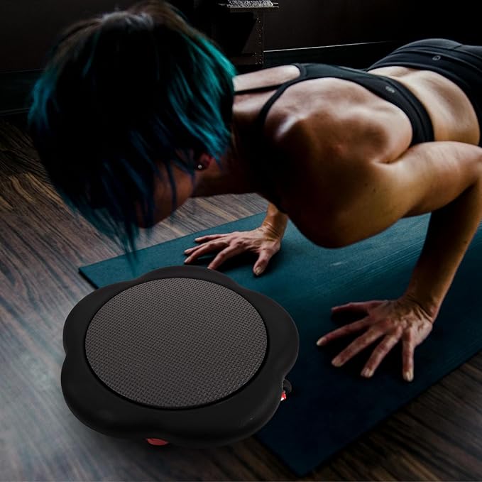 Ab Roller Wheel and Fitness Sliding Disc with Five-wheel Flower Design for Core and Abdominal Strength Training, Black, Home Workout Equipment for Stomach and Waist Exercise