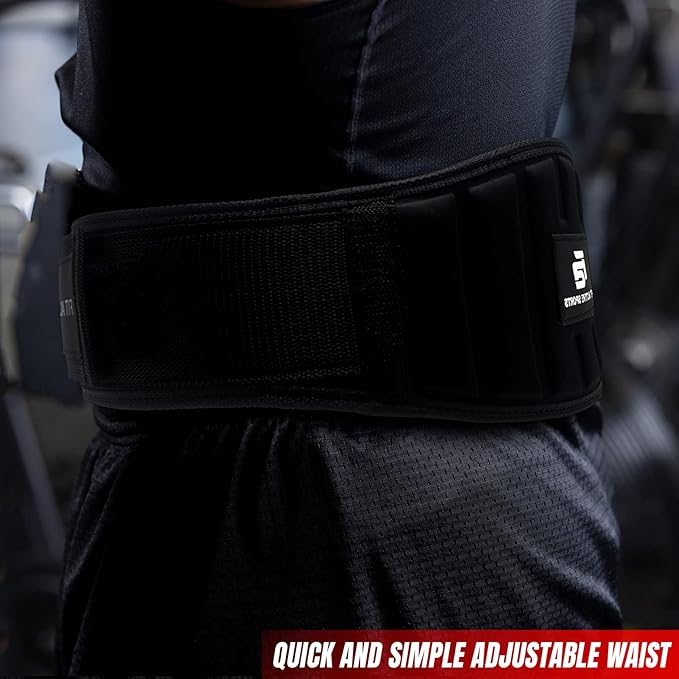 Fit Active Sports Professional Neoprene Weight Lifting Belt for Men and Women | Durable, Comfortable, and Fully Adjustable with Buckle | Maximum Back Support and Injury Prevention