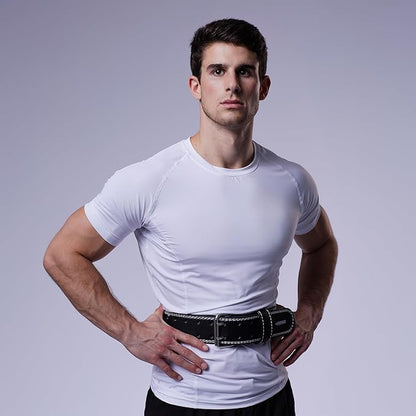 UPPPER Weight Lifting Belt - Double Prong 4” to 2.5” Tapered Premium Lifting Belt for Men and Women - Ultimate Back Support For Weightlifting and Powerlifting | Premium Fitness Gear