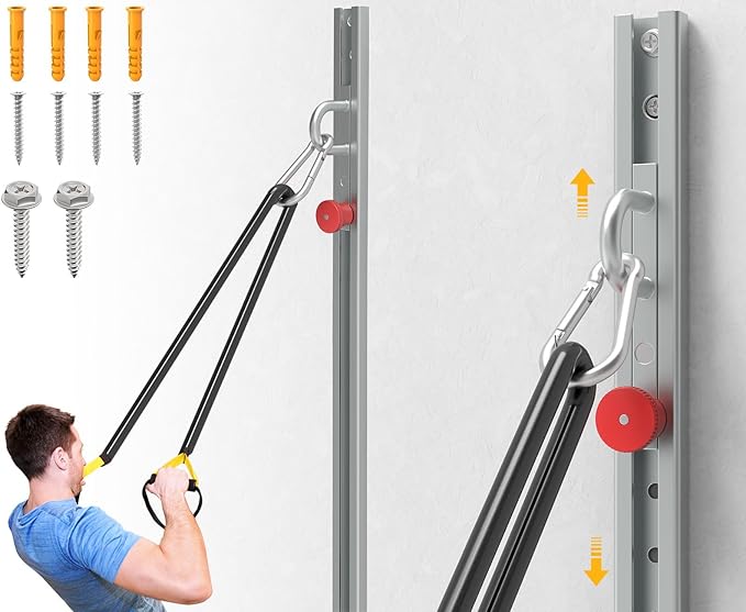 Resistance Band Wall Anchor, Wall Mount Workout Anchors for Home Gym Workouts，Body Weight Straps, Suspension Training, Exercise,Stretching,Yoga
