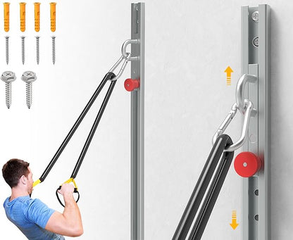 Resistance Band Wall Anchor, Wall Mount Workout Anchors for Home Gym Workouts，Body Weight Straps, Suspension Training, Exercise,Stretching,Yoga