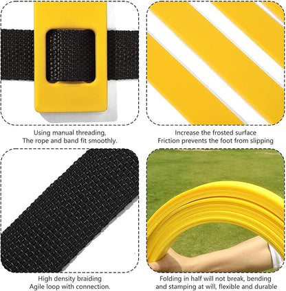 Training Ladder - Agility Training Ladder, Portable Speed Ladder | Multifunctional Training Ladder, Balance Training Tool, Workout Ladder Exercise Tool, Playing Field Equipment Speed Ladder for Kids