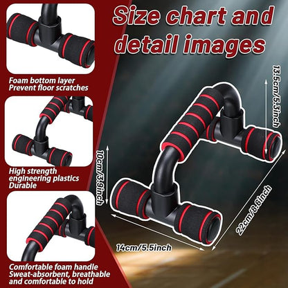 Shappy 6 Pairs Fitness Push up Handles Non Slip Push up Bar Strength Training Gym Exercise Equipment with Cushioned Foam Grip and Sturdy Structure Pushup Bar Portable Training Equipment for Men Home
