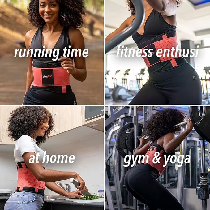 ellostar Women's Waist Trainer: Sweat Band for Belly Fat, Tummy Control, Back Support, Workout Shapewear, Weight Loss Aid