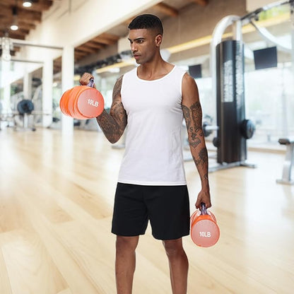 Water Dumbbells,Water Filled Training Dumbbells, Travel Weights Set, Adjustable Weights to 40Lbs,30Lbs,20Lbs,10Lbs,4Lbs Dumbbell Pair,Each 20/15/10/5/2 Lbs, Portable Gym for Strength Training, Fitness and Shaping