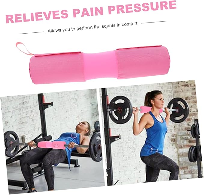 Mikikit Barbell Protective Pad Ergonomic Neck and Shoulder Support Cover for Squats and Hip Thrusts for Comfort and During Weightlifting Workouts Random Style