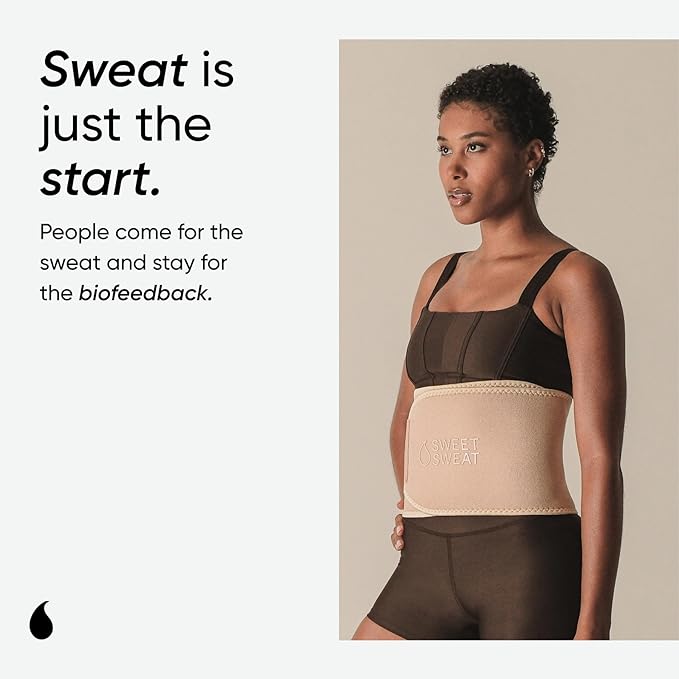 Sweet Sweat Waist Trimmer Toned Series - Premium Sweat Enhancing Fitness Belt for Women & Men - 5 Adjustable Sizes
