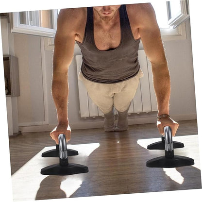 Milisten Push-Up Handles for Strength Training Non-Slip Foam Grip Steel Construction Home Workout Equipment 1 Pair for Men Fitness Accessories Random Color