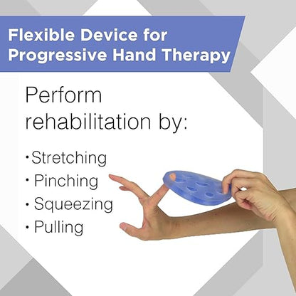 THERABAND Hand Xtrainer, Non-Latex Hand Exerciser for Progressive Hand Therapy, Strengthen Fingers, Hands and Forearms, Grip Trainer, Strengthener, Helps Relieve Joint Pain, Blue, Firm, Advanced