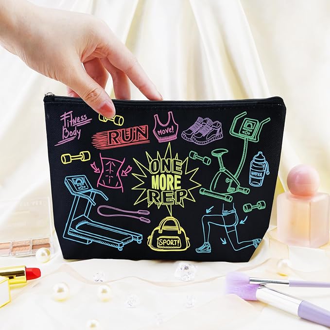 Fitness Gifts Women Gym Bag Cool Gifts for Gym Rats Workout Bag for Women Personal Trainer Gifts Crossfit Accessories Fitness Lovers Gift for Sister Friend Female Travel Toiletry Pouch