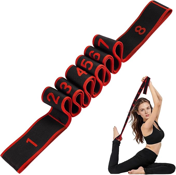 Resistance Bands with Handles, Elastic Stretching Strap for Physical Therapy, Yoga Strap for Stretching Equipment, Shoulder Leg Stretchers Bands for Exercise, Shaping, Flexibility