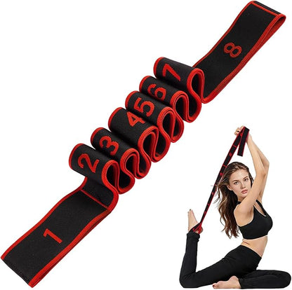 Resistance Bands with Handles, Elastic Stretching Strap for Physical Therapy, Yoga Strap for Stretching Equipment, Shoulder Leg Stretchers Bands for Exercise, Shaping, Flexibility
