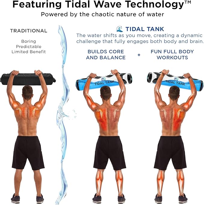 Tidal Tank Baseball Bundle Small: Versatile Training aid Equipment with Adjustable Water Filled Weight & Aqua Bag for Youth Athletes and Coaches - 30 lbs Tube + 33 lbs Sphere + 10 lbs Hydro Ball