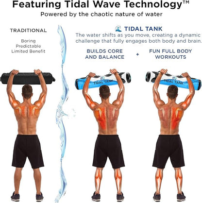 Tidal Tank Baseball Bundle Small: Versatile Training aid Equipment with Adjustable Water Filled Weight & Aqua Bag for Youth Athletes and Coaches - 30 lbs Tube + 33 lbs Sphere + 10 lbs Hydro Ball