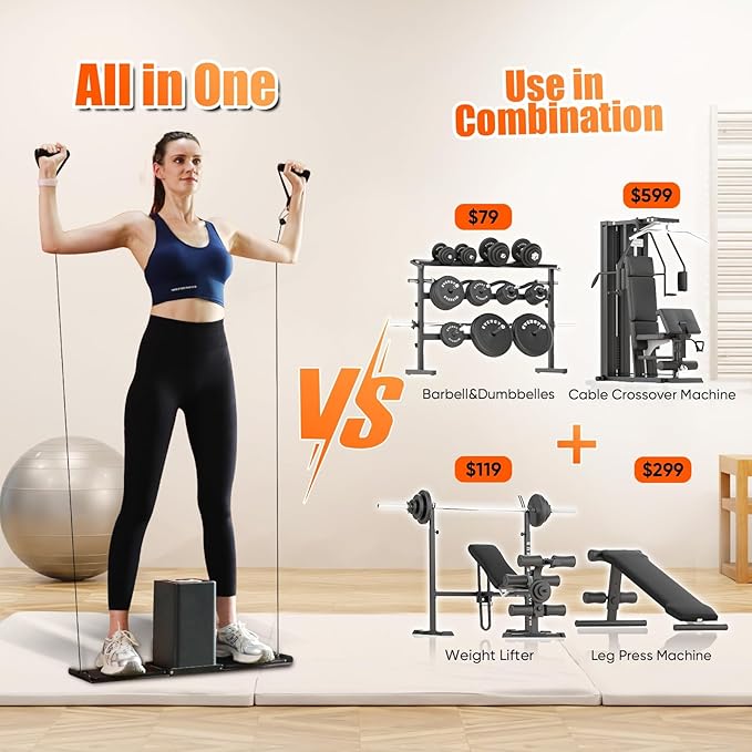 SR3 PRO Smart Home Gym，Portable & Foldable Strength Training Cube Machine for Full Body Workouts，All-in-One Resistance Training Fitness Equipment for Home Use