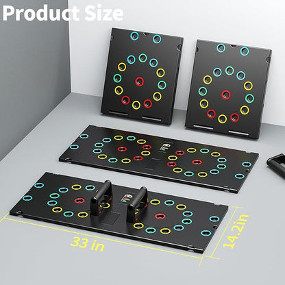Multi-Functional Push-Up Plate. Portable and Foldable Push-up Board with Handle for Muscle Building and Strength Training